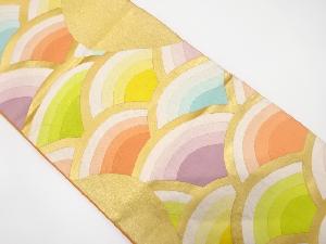 アンティーク　青海波模様織り出し袋帯（材料）